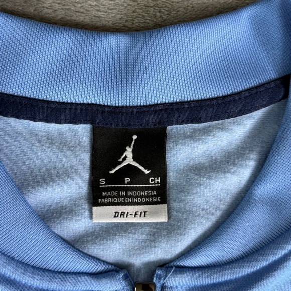 Jordan UNC Tar Heels Dri-FIT Quarter Zip Pullover Blue Mens Small 866565-448 - Picture 6 of 13